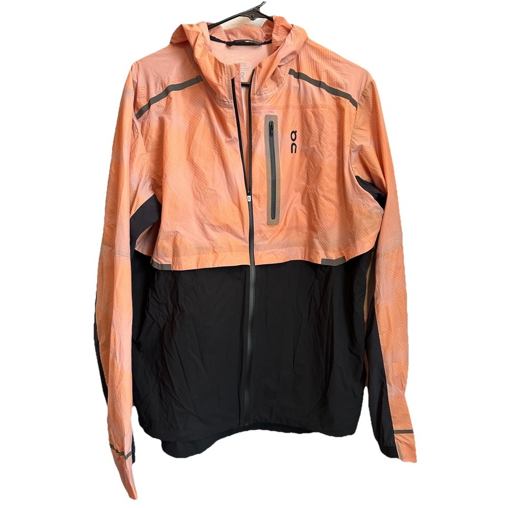 On Cloud Men's Lumos Rain Weather Jacket Woodrose/Black Size Large $250 MSRP